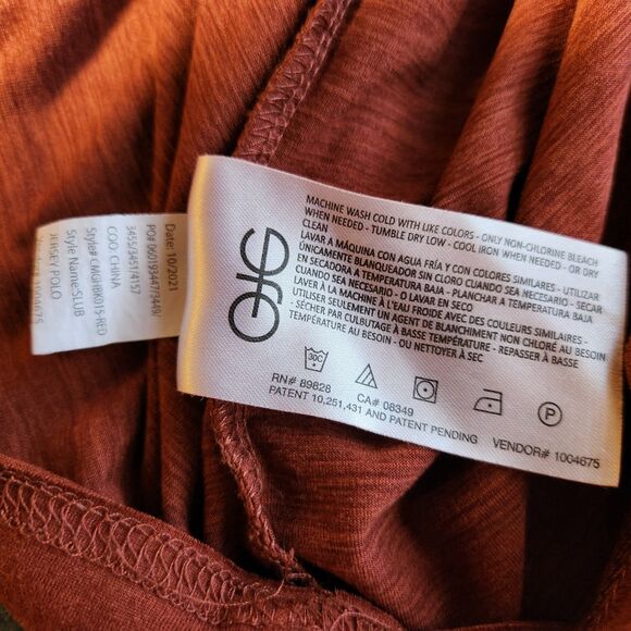 G.H. Bass & Co Rusty Red Short Sleeved Polo Shirt Men's Size XXL - Picture 9 of 9